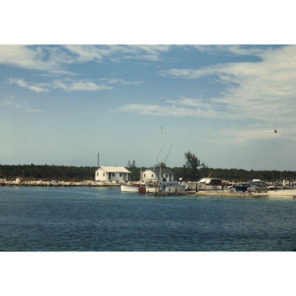 Original 1950s Red Border Kodachrome 35mm Slide - At The Marina
